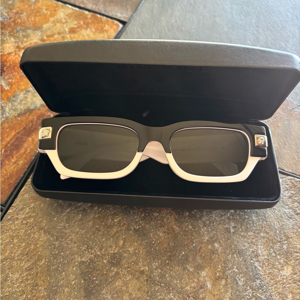 Versace black and white sunglasses